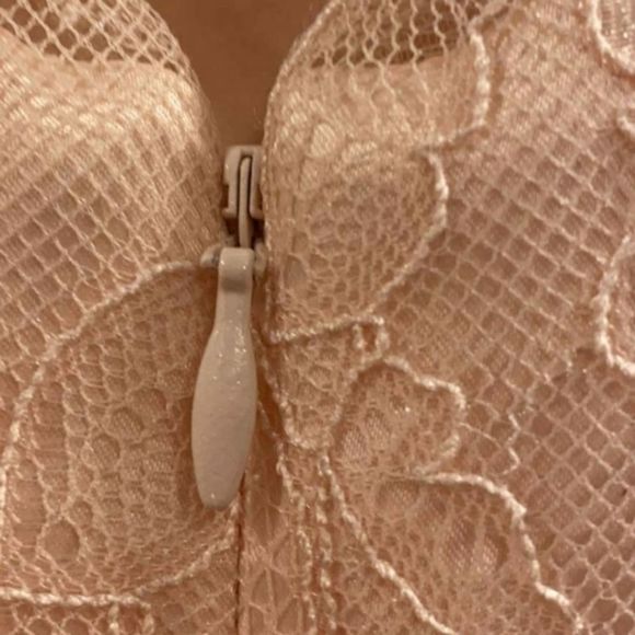 Kay Unger Soft Floral Lace Gown Dress - Picture 8 of 13